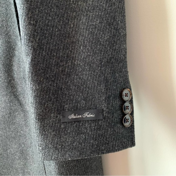 Ted Baker Margate Funnel Neck Coat Wool Blend w/ Removable Inset Bib in Charcoal - Picture 6 of 16